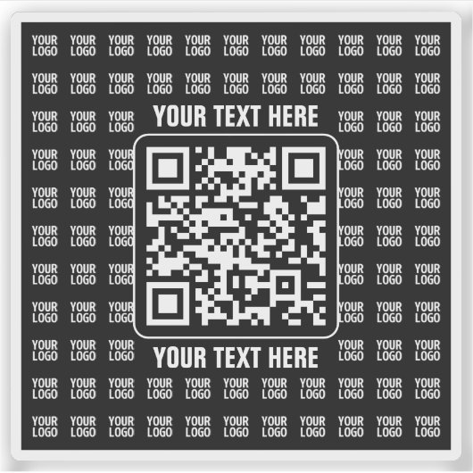 Sticker Code QR promotionnel (modifiable) avec motif de lo (Devant)