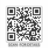 Sticker Code QR promotionnel personnalisé (Devant)