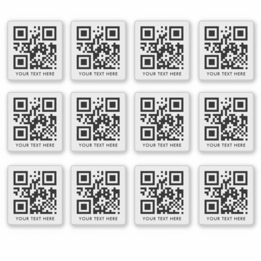 Sticker Code QR scannable 12 personnalisé Vinyle découpé t (Devant)