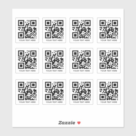 Sticker Code QR scannable 12 personnalisé Vinyle découpé t (Feuille)