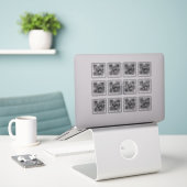 Sticker Code QR scannable 12 personnalisé Vinyle découpé t (Ordinateur portable sur le bureau)