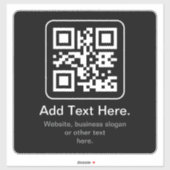 Sticker Code QR scannable moderne | Noir Blanc & Gris (Feuille)