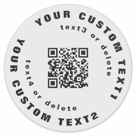 Sticker Code QR sur Clear Vinyl circle Voiture Window Bump (Devant)