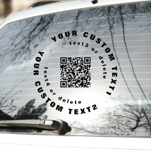 Sticker Code QR sur Clear Vinyl circle Voiture Window Bump