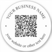 Sticker Code QR téléchargé Plus Texte circulaire modifiabl (Devant)