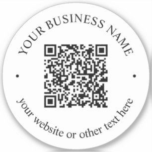 Sticker Code QR téléchargé Plus Texte circulaire modifiabl