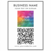 Sticker Code QR Texte Logo d'entreprise Ici Modèle personn (Devant)