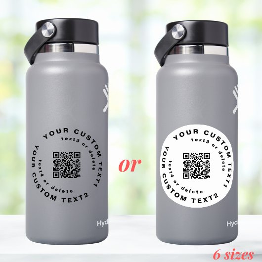 Sticker Code QR &Texte sur la bouteille d'eau commerciale