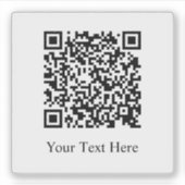 Sticker Code QR translucide votre texte ici (Devant)