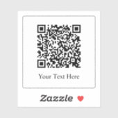 Sticker Code QR transparent votre texte ici (Feuille)