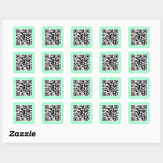 Sticker CODE QR vert Mint (Feuille)