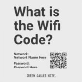 Sticker Code WiFi avec code QR sur un (Devant)