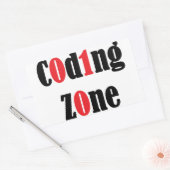 Sticker, Codeerzone Rechthoekige Sticker (Envelop)