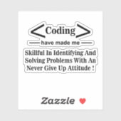 Sticker Coder Coder Programmer Programmer Coding (Feuille)