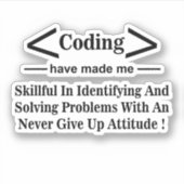 Sticker Coder Coder Programmer Programmer Coding (Devant)