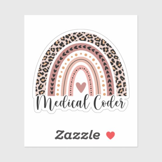 Sticker Coder Médicale Arc-en-ciel, Cadeaux de codage Médi (Feuille)