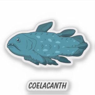 Sticker Coelacanthe - Poisson Fossile Vivant Vinyle