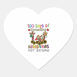 Sticker Cœur 100e Jour de l'école 100 Jours de consolation