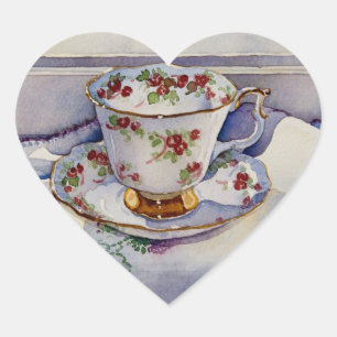 Sticker Cœur 1799 Teacup on Linen