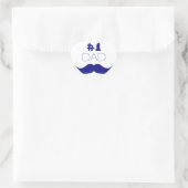 Sticker Cœur #1 Papa Blue Mustache (Sac)