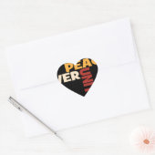 Sticker Cœur 2014 Love Rocks Peace Art Imprimer (Enveloppe)