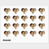 Sticker Cœur 2 Petits anges en bleu (Feuille)