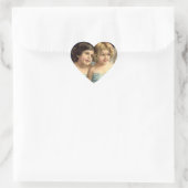 Sticker Cœur 2 Petits anges en bleu (Sac)