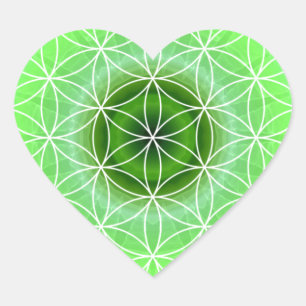 Sticker Cœur 4 coeur chakra vert créé par Tutti