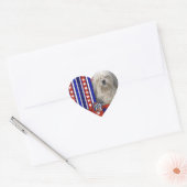 Sticker Cœur 4 juillet Pirate - Lowchen (Enveloppe)