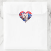 Sticker Cœur 4 juillet - Westie - Polo (Sac)
