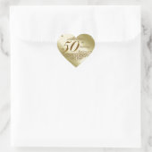 STICKER CŒUR 50E ANNIVERSAIRE MARIAGE SOUVENIRS (Sac)