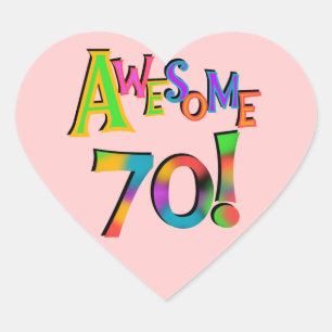 Sticker Cœur 70 superbes T-shirts et cadeaux d'anniversaire
