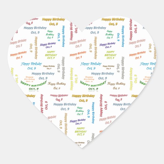 Sticker Cœur 9 octobre (Devant)