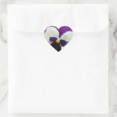 Sticker Cœur 9 Pansy peint blanc violet (Sac)