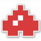 Sticker Coeur à 8 bits Pixel (Devant)