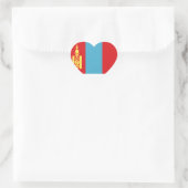 Sticker Cœur A bas prix ! Drapeau de Mongolie (Sac)