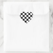 Sticker Cœur à damiers Drapeau Conception Conception Chess Chec (Sac)