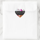 Sticker Cœur À l'intérieur d'une orchidée blanche Mariage perso (Sac)
