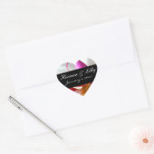 Sticker Cœur À l'intérieur d'une orchidée blanche Mariage perso (Enveloppe)