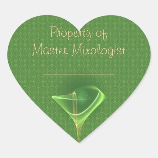 Sticker Cœur Absinthini Faery Martini Art (Devant)