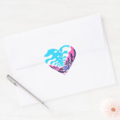 Sticker Cœur Abstract Dream Wave – Vibrant Surreal Flow (Enveloppe)