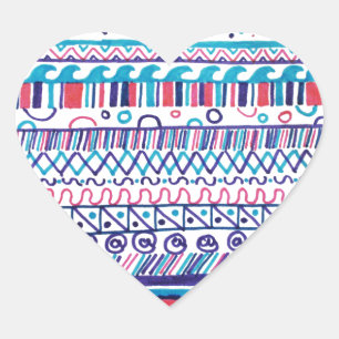 Sticker Cœur Abstrait