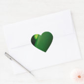 Sticker Cœur Abstrait Crystal Reflet Green Fortune (Enveloppe)