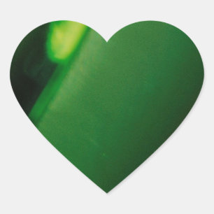 Sticker Cœur Abstrait Crystal Reflet Green Fortune
