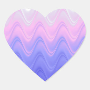 Sticker Cœur Abstrait rose vif et violet