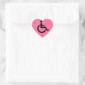Sticker Cœur Accès en fauteuil roulant - Symbole du fauteuil de (Sac)