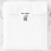 Sticker Cœur Accro du Web (Sac)