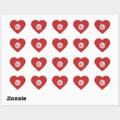 Sticker Cœur Açores Red LOVE Drapeau personnalisé (Feuille)