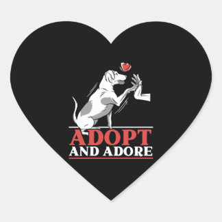 Sticker Cœur Adopter Et Respecter Les Droits Des Animaux Sauvet