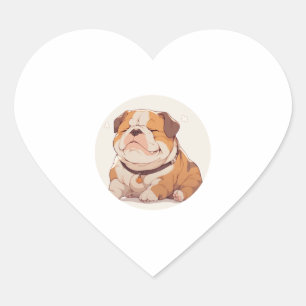 Sticker Cœur Adorable Chien-taureau Classique T-shirt